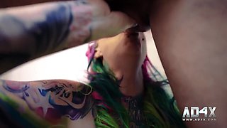 Lustful inked Vandal Vyxen breathtaking sex clip