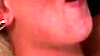 Gangbang with Blonde MILF - Hard Double Fucked and Cum Swallowed