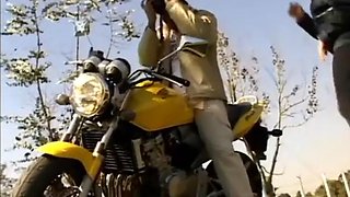 Biker chick penetrated in her tight little ass