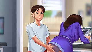 Animated mom with big boobs in summertime saga