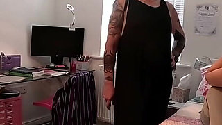 Fedup Aunty Gives Lying Alisha a Riding Crop Beating