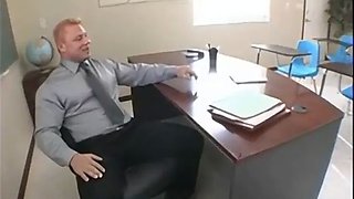 The amazing blonde hottie is busted and fuck teacher as punishment