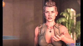 Animated babe offering wild oral fun with a big cock