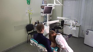 Fucked Doctor In The Dental Office, She Sucked Dick And Cum