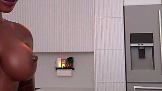 Final Animation Explodes as Ebony Dickgirl Gets Slammed Deep