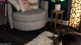 Beautiful horny brunette toys masturbation sh