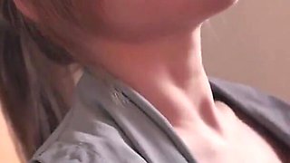 Lin misses work and a colleague comes to her and fucks her.
