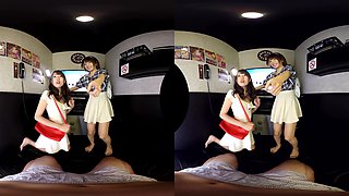 Secret Sex In A Karaoke Box; Japanese Teen Threesome