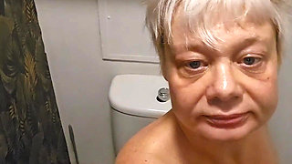 I Start on the Bed in Lingerie with My Vibrator and End up Naked in the Bathroom and All Wet