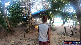 Thai GF beach visit and sex at home