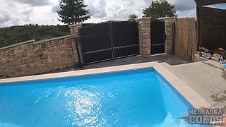 Sofie With Josie Skinny Dipping Private Pool Cold Water Hot Bodies
