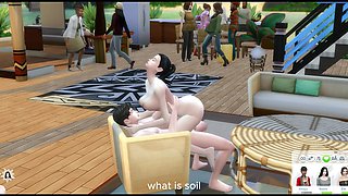 Orgy sex on the house the sims game scene