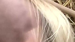 Big fat farmer on the sexy blonde girl