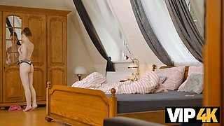 Maya Sinn & Denis Marti's masked sexcapades with small tits & older men