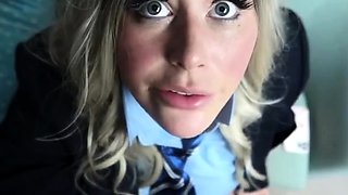 LuluBlue X -Reluctant Daughter Face Fucked Before School by