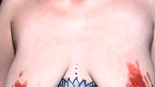 Great Big Boobs On Masturbating Redhead