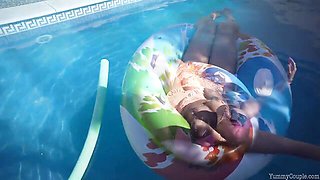 Desirable Yummy Couple's outside action