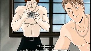 Busty Japanese anime bondaged and hard DP