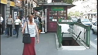 Cock hungry mature blonde making out with all public toilet visitors