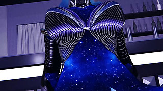 3D Big Boobs Slut Cosplay Model Show Her New Perfect Tattoo