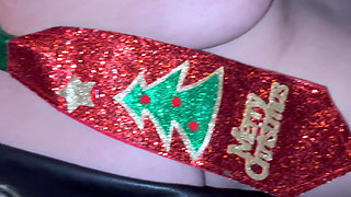 Nympho Queen Wanted a Hard Christmas Fuck, Toy in Ass, Dick in Pussy, Toy on Clit, Multiple Loud Orgasms, Cum on Pussy