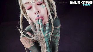 Pierced Alt Girl Sloppy Blowjob and Hard Anal Fuck