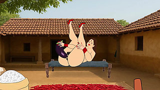 part 2     my  big ass mom  vimla    masturbating  using   a   brinjal  in  her  pussy