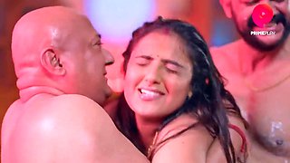 Indian hot babe erotic threesome scene