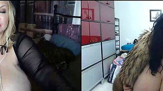 Brunette dominatrix punishes big boobed blonde Bibi Miami