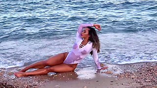 Beautiful brunette in sexy solo fingering masturbation 1 wmv