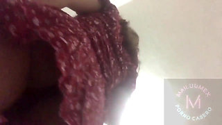 UNDER MILF MARY'S SKIRT HOW DELICIOUS SHE IS AND LOVES ME TO FUCK HER