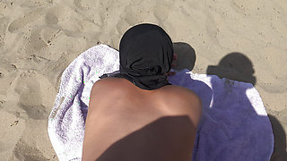 French Arabic Cuckold Wife Fucking With Stranger On The Nude Beach In Cap D'Agde