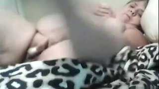 Dildo disappears in my fat old pussy: Amateur, Solo  Masturbation Porn