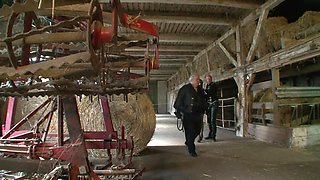 She Is Tied up on the Trolley and Operated with Steel Nails and Chain Wheel
