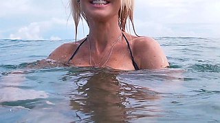 Cumshot on big boobs for slut tit fucking in hd