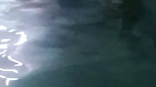 Foot Fetish My Stepmom Models Them in the Hotel Pool