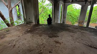 Skin Lovers And Wet Girl In Abandoned Place, Wet Slut Girl, Big Dick, Big Finish 10 Min