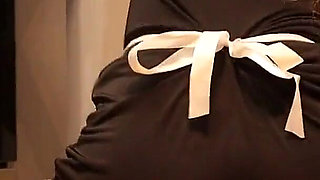 Hot Sexy Maid Cleaning the Kitchen.