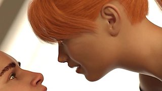 Redhead Babe with a Perfect Body Rides a Big Cock and Gets Her Little Pussy Creampied - Taboo University(steam Game) - Part 10