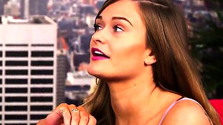 CFNM classy ladies give group BJ action
