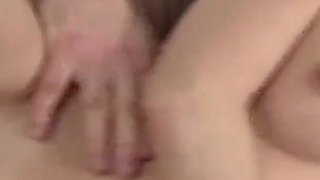 Hot brunette teen gets pounded from behind