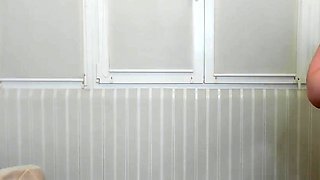 Sexy amateur redhead teen double dildo action