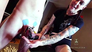 Punishment and pleasure for pitiful slave in BDSM threesome