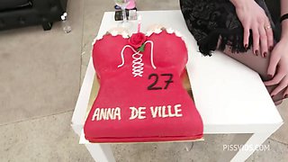 Anna De Ville B-day Party over 3 hours almost non-stop wet