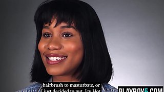 Black COUGAR Jenna Fox solo getting off sesh with an climax