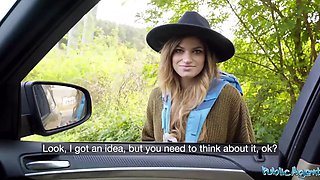 Tourist babe Nicole Rae gets her own nookie from a casting agent