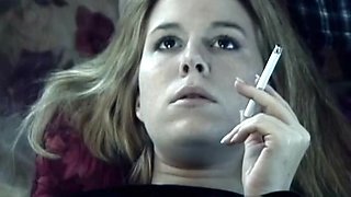 Golden-Haired mother I'd like to fuck can't live without to smoke during the sex