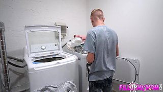Horny Busty Blonde MILF Seduces Neighbor For Steamy Bedroom Fuck
