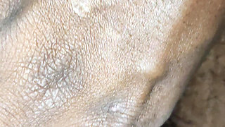 Closeup Pussy Fucking Rubbing Wet Clit Condom Broken