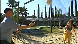 Puffy Titted Teen Fucks her Coach in His Pool AI Upscaled